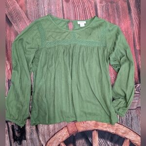 Ariat Spring Green Blouse Medium